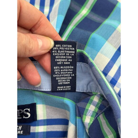 Chaps Men's Medium Plaid Long Sleeve Button-Down Shirt - Picture 8 of 11